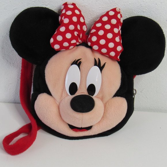 Disney Other - Disney Minnie Mouse Plush Face Head Child's Purse